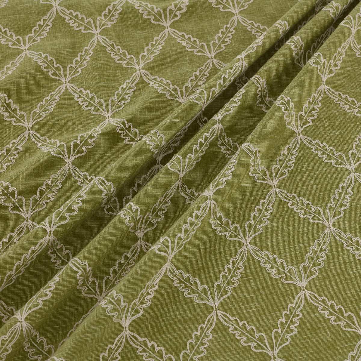 Ashley Wilde Edie Embroidered Fabric Olive