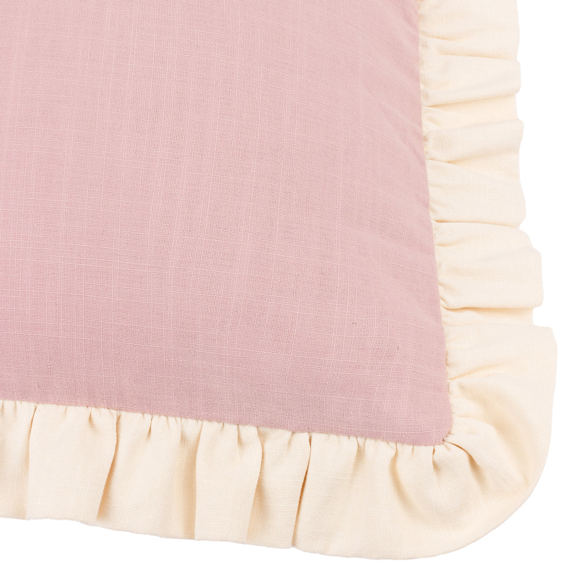 Wylder Effie Cotton Ruffle 45cm x 45cm Filled Cushion Petal Vintage Cream