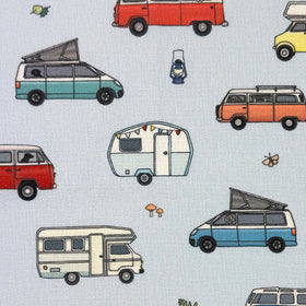 Emma Lawrence Cosy Campers Fabric Sky