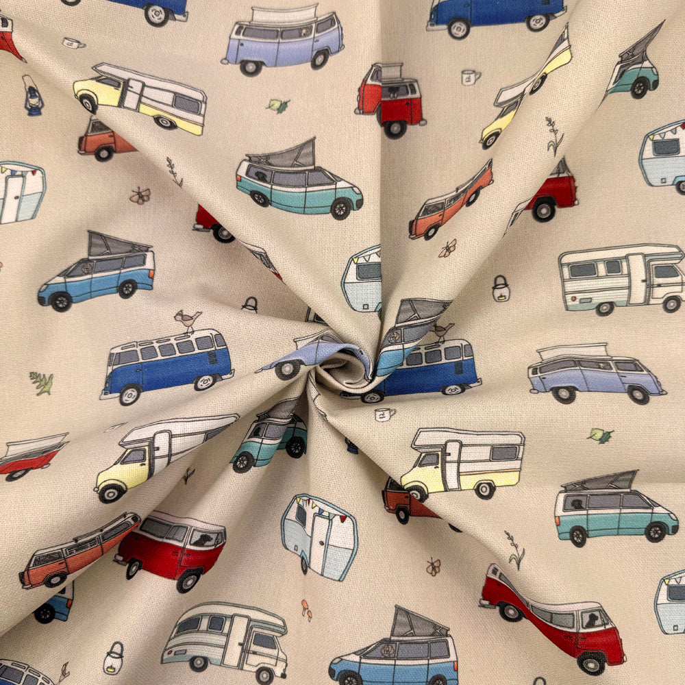 Emma Lawrence Cosy Campers Fabric Linen