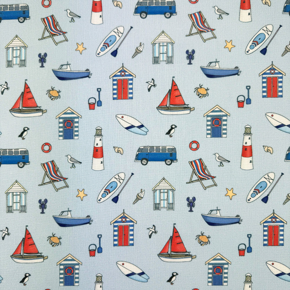 Emma Lawrence Seaside Stories Fabric Sky