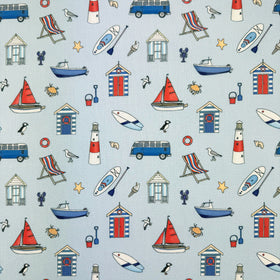 Emma Lawrence Seaside Stories Fabric Sky