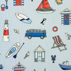 Emma Lawrence Seaside Stories Fabric Sky