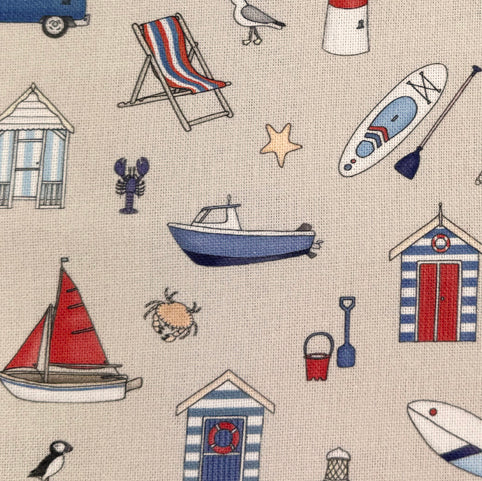 Emma Lawrence Seaside Stories Fabric Linen
