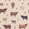 Emma Lawrence Meadow Moo Fabric Linen