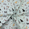 Emma Lawrence Winsome Whiskers Fabric Duck Egg