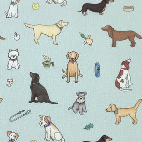 Emma Lawrence Barking Buddies Fabric Duck Egg