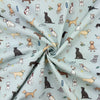 Emma Lawrence Barking Buddies Fabric Duck Egg