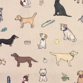 Emma Lawrence Barking Buddies Fabric Linen