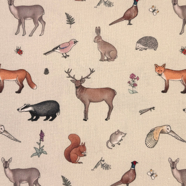 Emma Lawrence Forest Friends Fabric Linen
