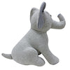 Herringbone Elephant Novelty Doorstop Grey