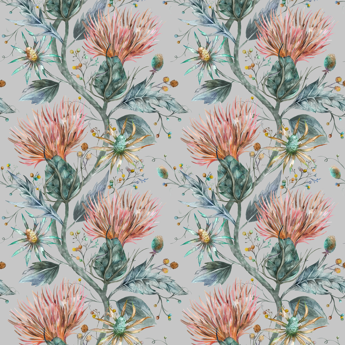 Voyage Maison Elysium Printed Cotton Fabric Sapphire