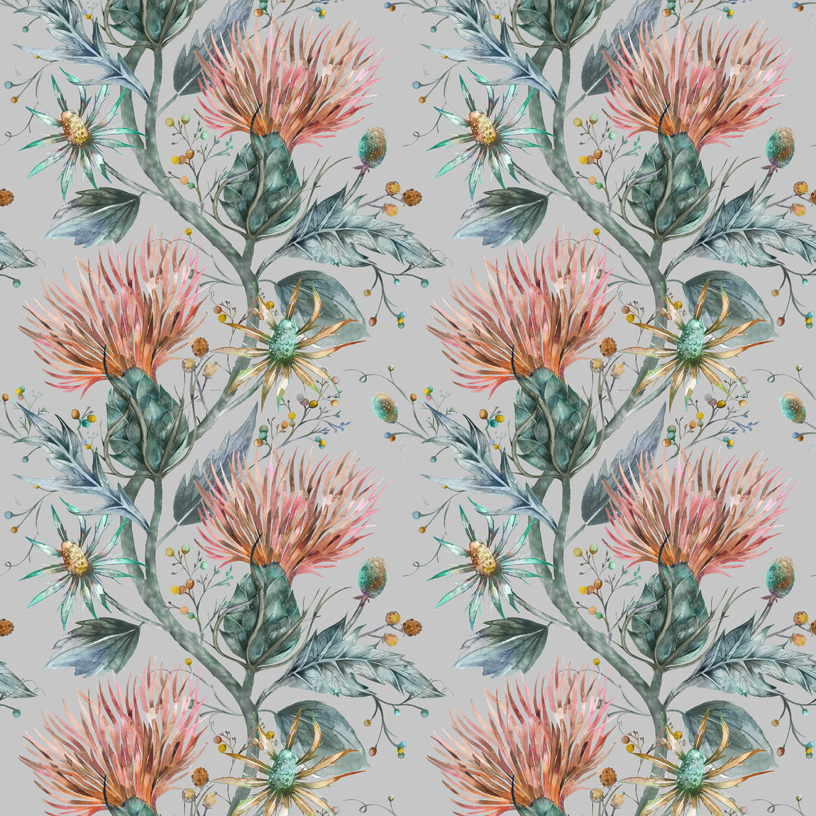 Voyage Maison Elysium Printed Cotton Fabric Sapphire