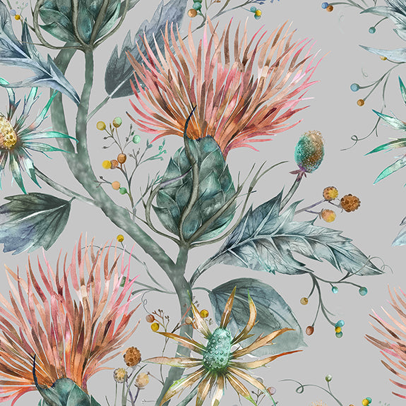 Voyage Maison Elysium Printed Cotton Fabric Sapphire