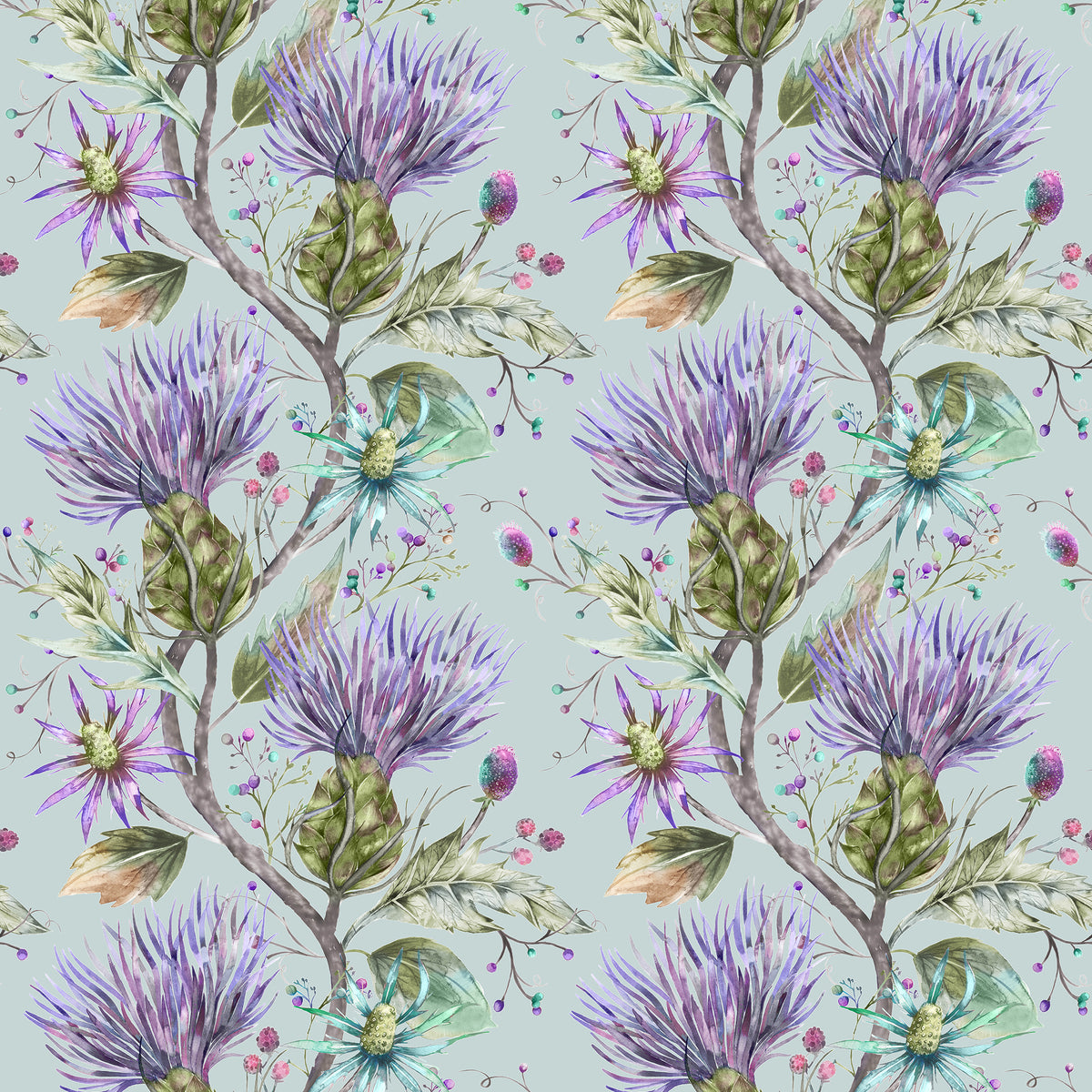 Voyage Maison Elysium Printed Cotton Fabric Violet