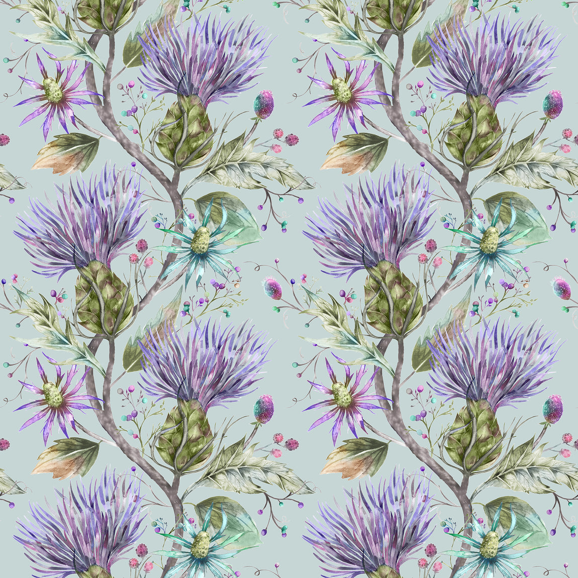 Voyage Maison Elysium Printed Cotton Fabric Violet