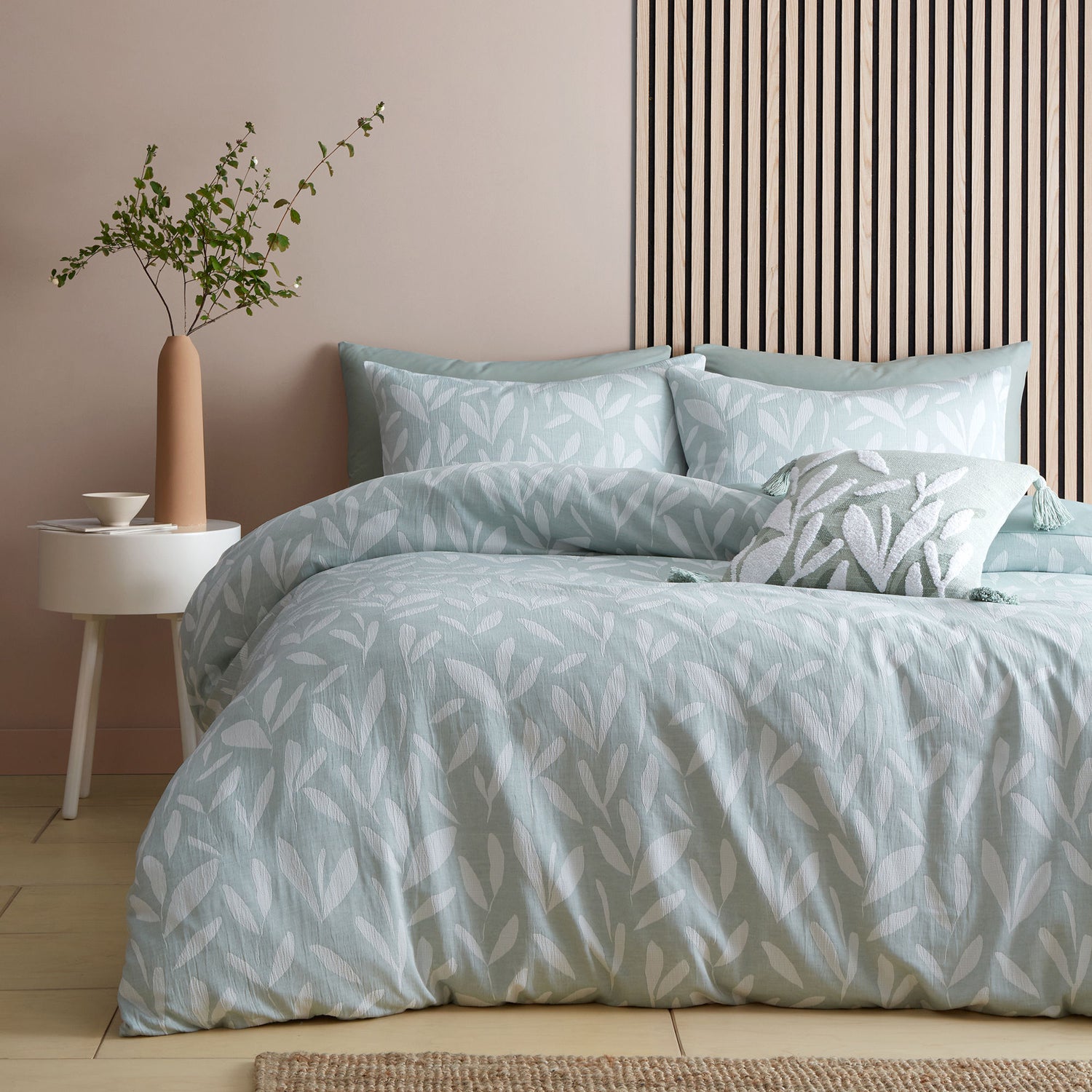 Appletree Emile Jacquard Duvet Cover Bedding Set Green