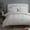 Serene Embossed Geo Duvet Cover Bedding Set Grey