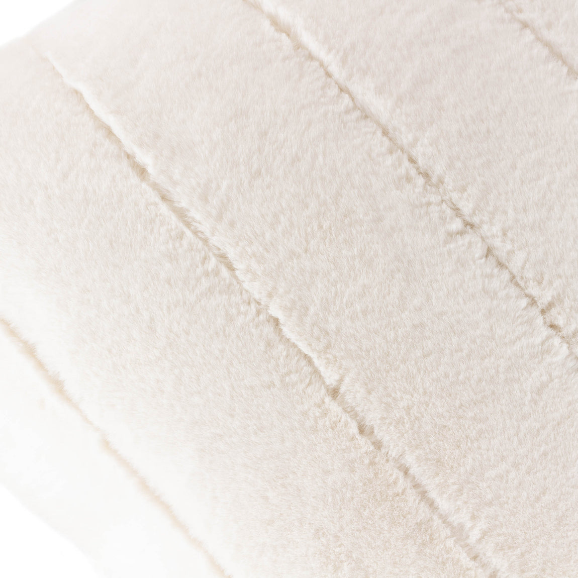 Paoletti Empress Faux Fur 45cm x 45cm Filled Cushion Cream
