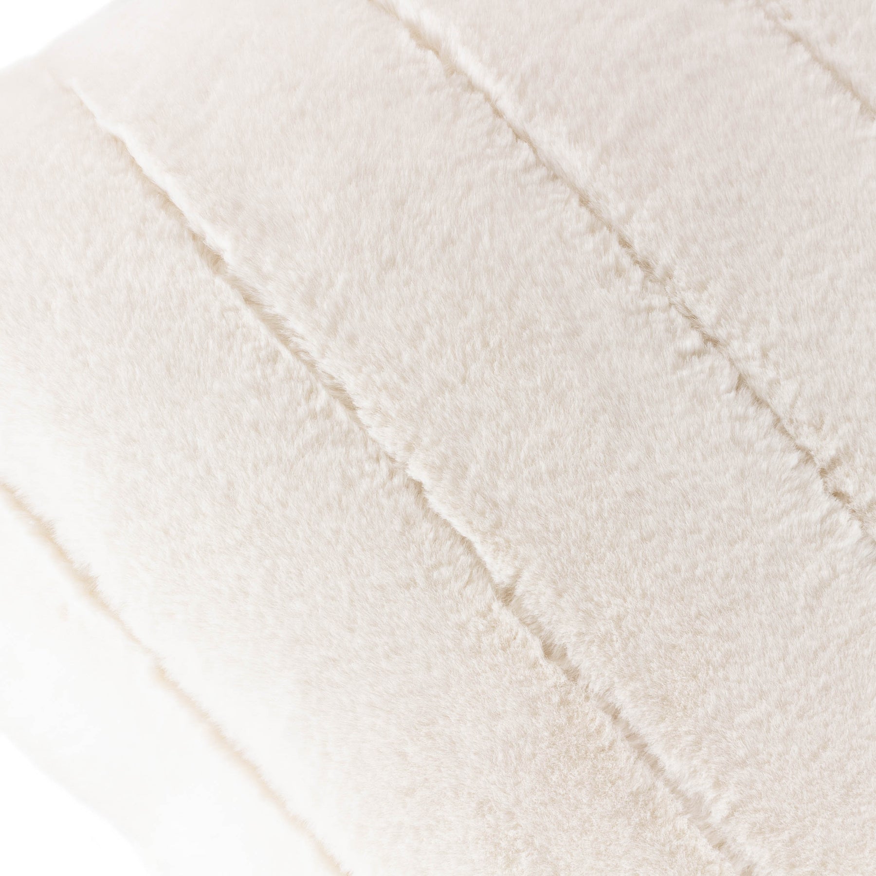 Paoletti Empress Faux Fur 45cm x 45cm Filled Cushion Cream