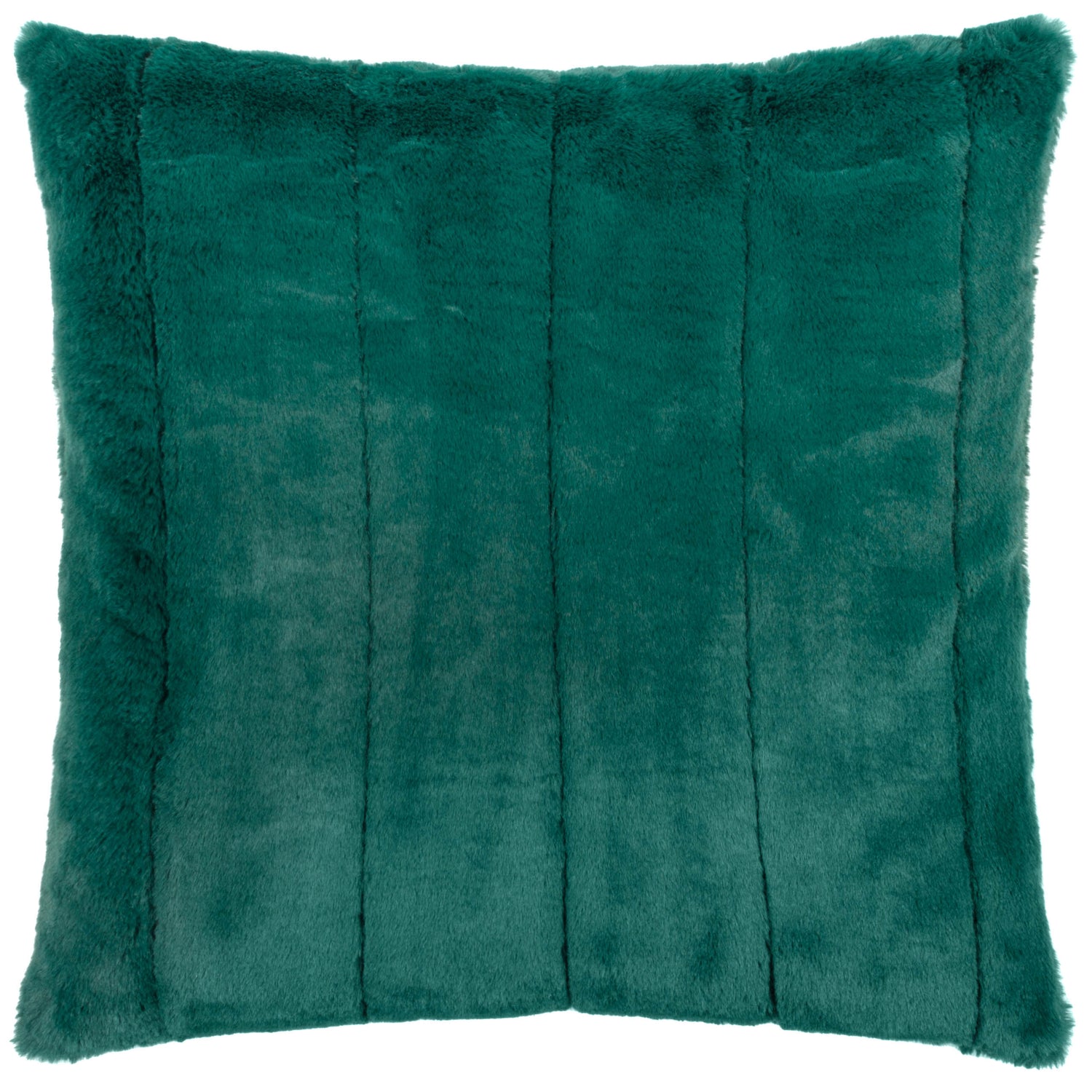 Paoletti Empress Faux Fur 45cm x 45cm Filled Cushion Emerald