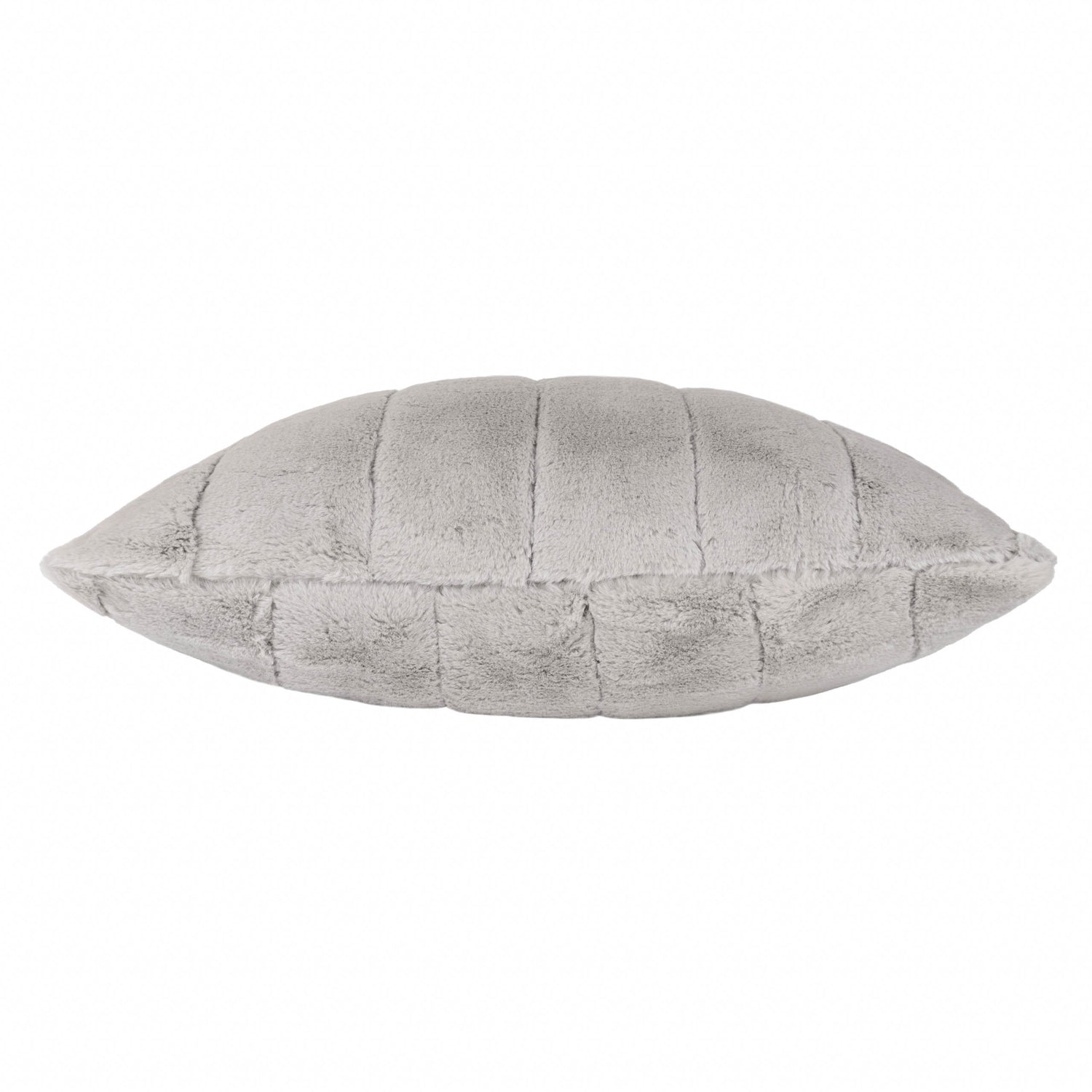 Paoletti Empress Faux Fur 45cm x 45cm Filled Cushion Grey