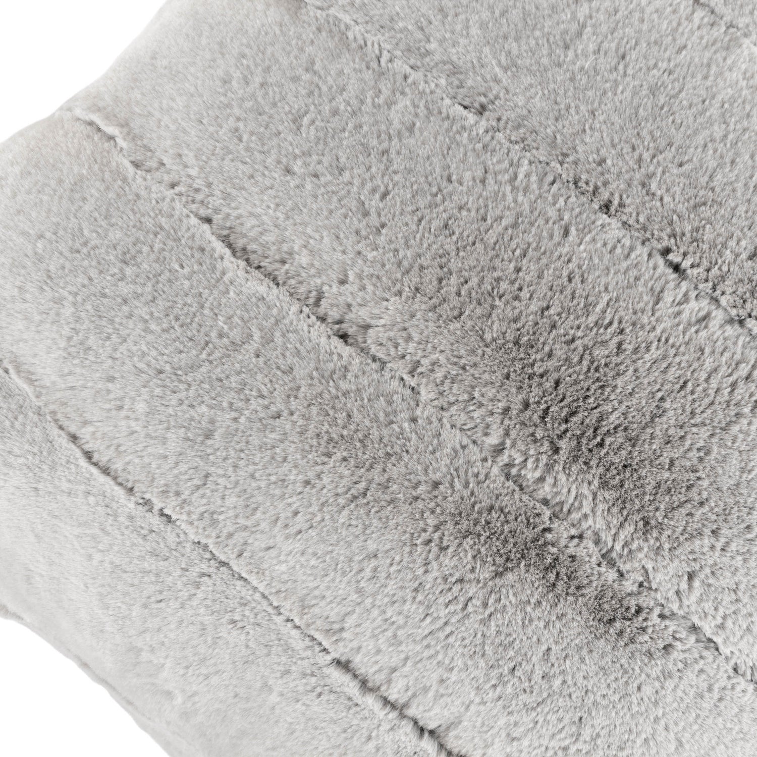 Paoletti Empress Faux Fur 45cm x 45cm Filled Cushion Grey