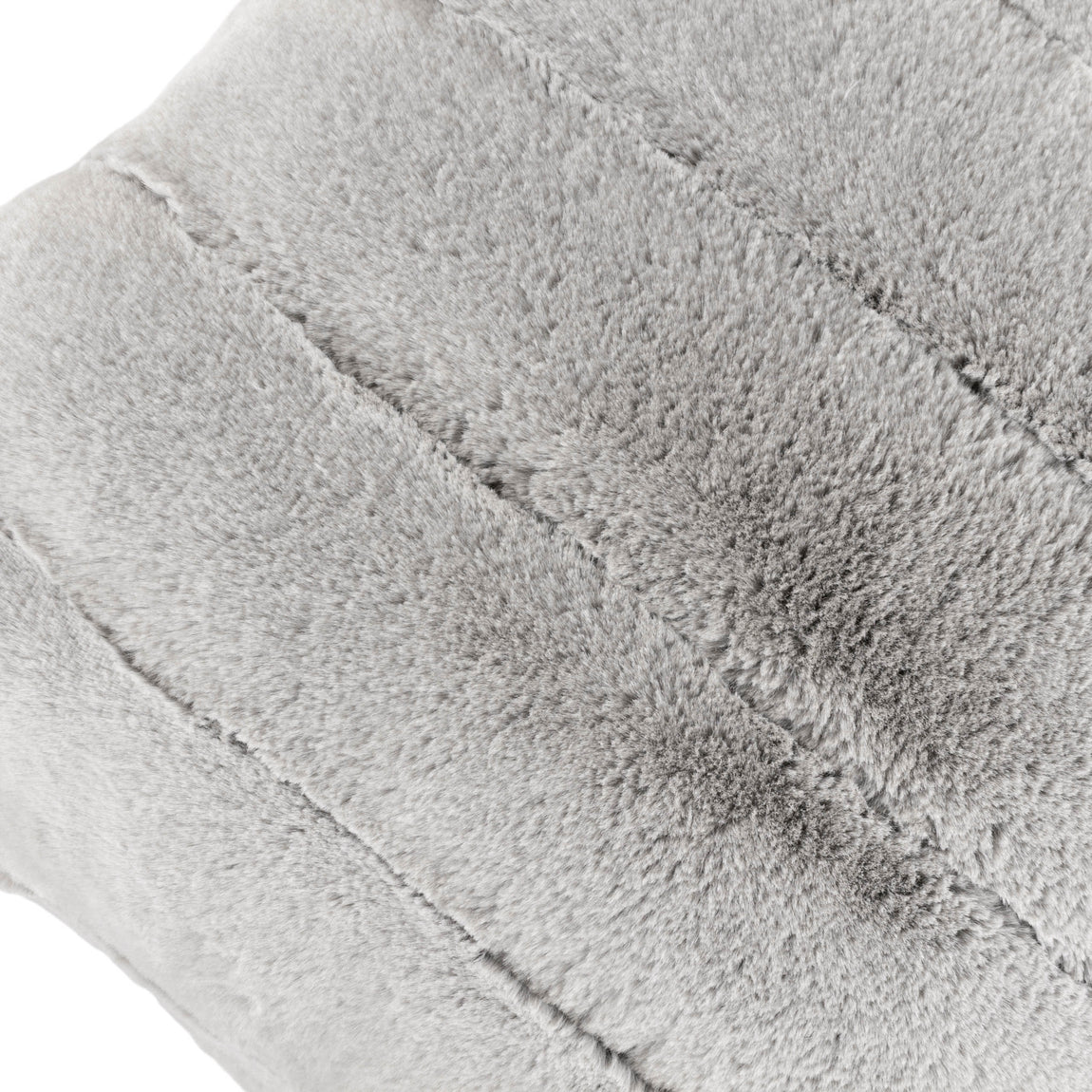 Paoletti Empress Faux Fur 45cm x 45cm Filled Cushion Grey