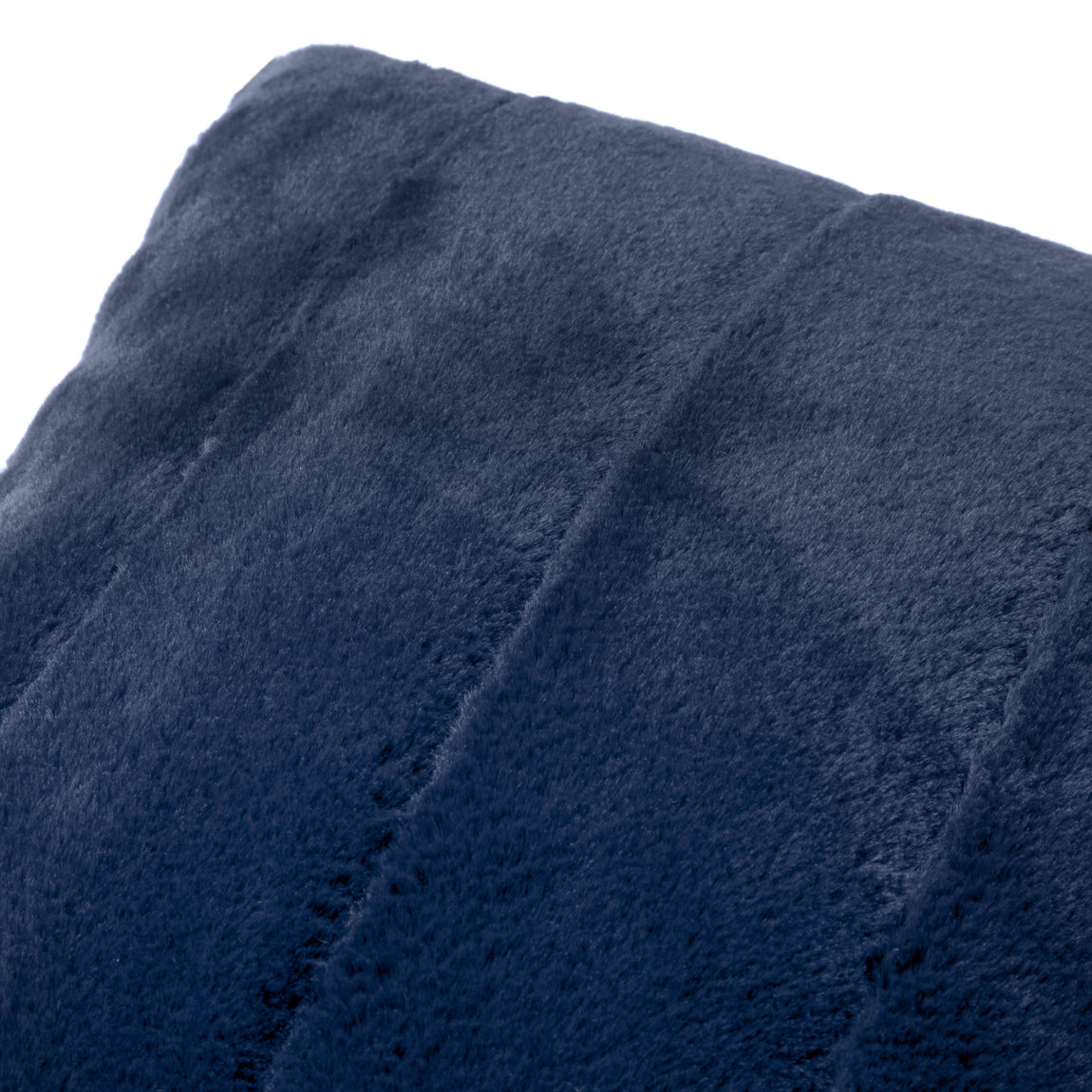 Paoletti Empress Faux Fur 45cm x 45cm Filled Cushion Navy