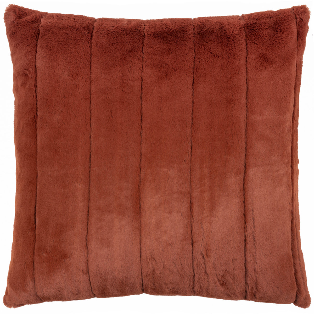 Paoletti Empress Faux Fur 45cm x 45cm Filled Cushion Rust