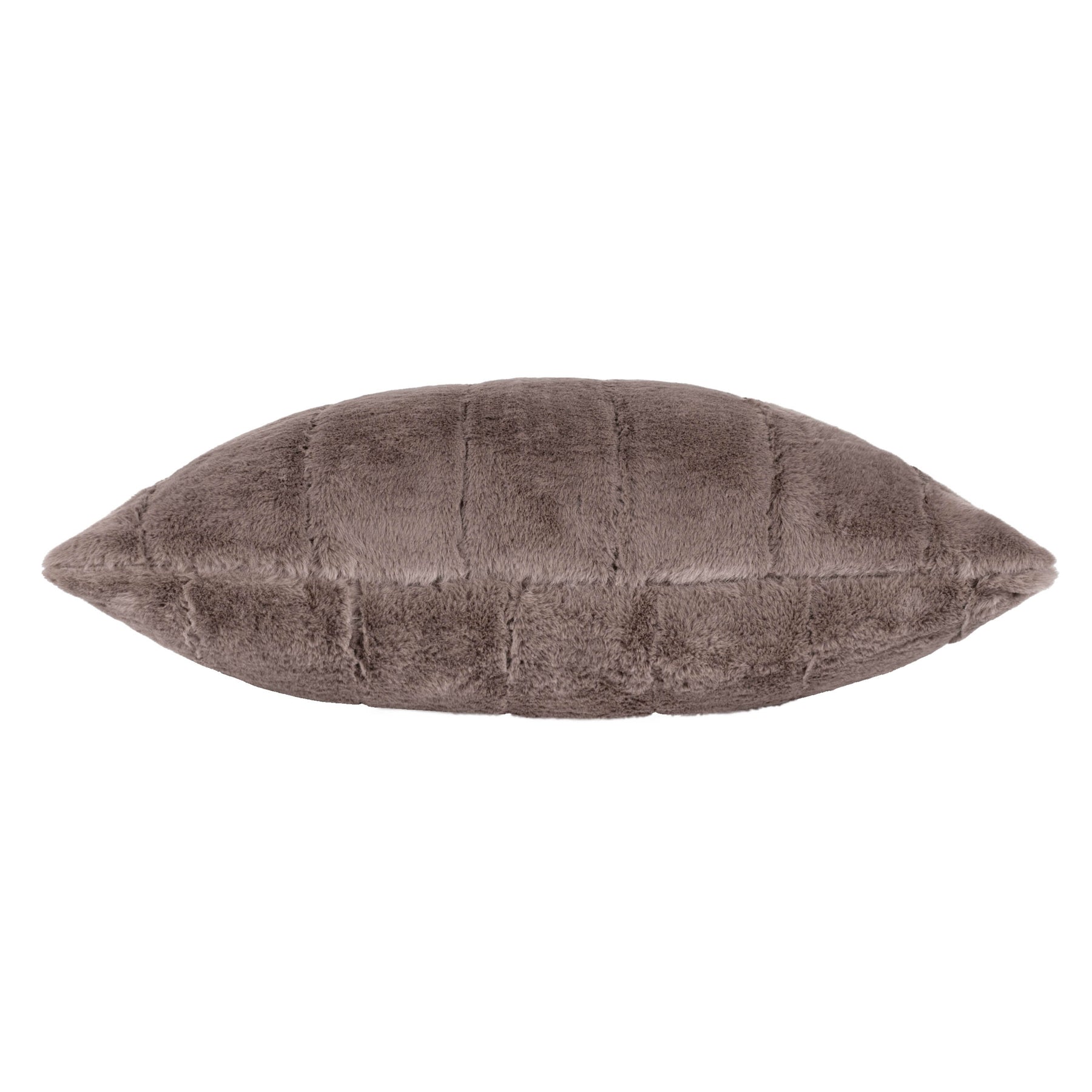 Paoletti Empress Faux Fur 45cm x 45cm Filled Cushion Taupe