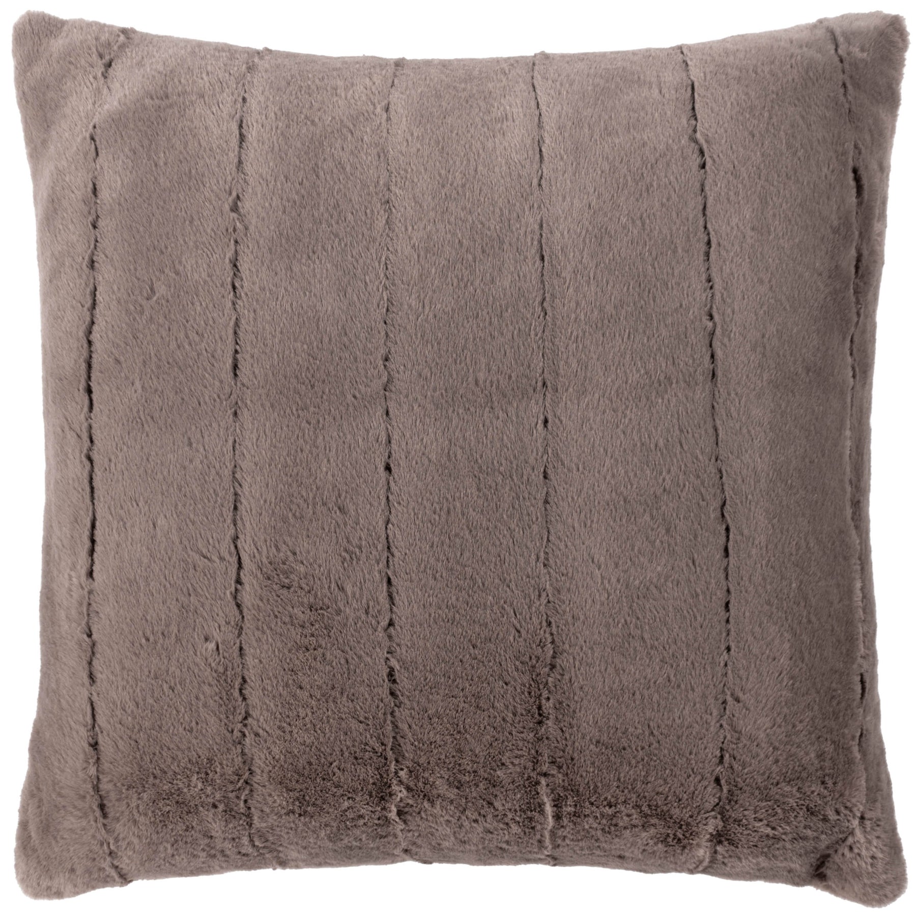 Paoletti Empress Faux Fur 45cm x 45cm Filled Cushion Taupe