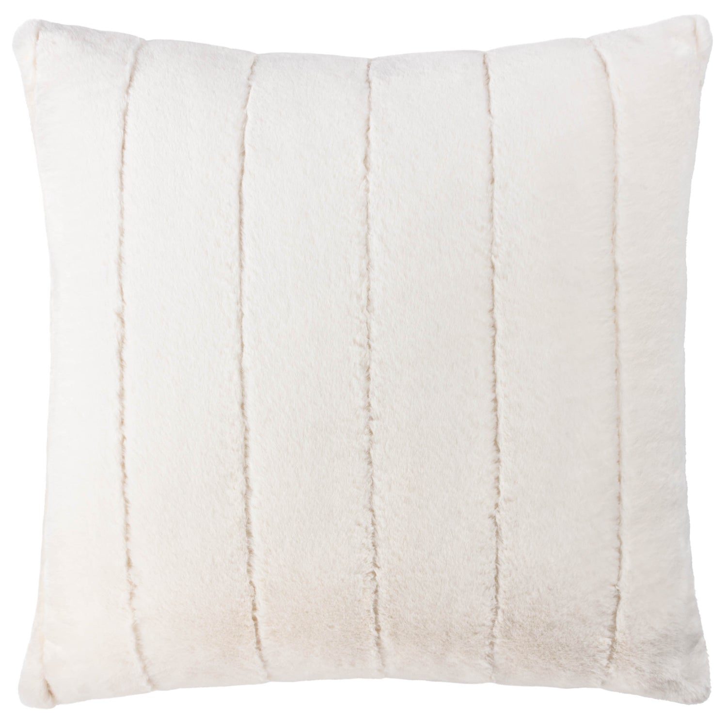 Paoletti Empress Faux Fur 55cm x 55cm Filled Cushion Cream