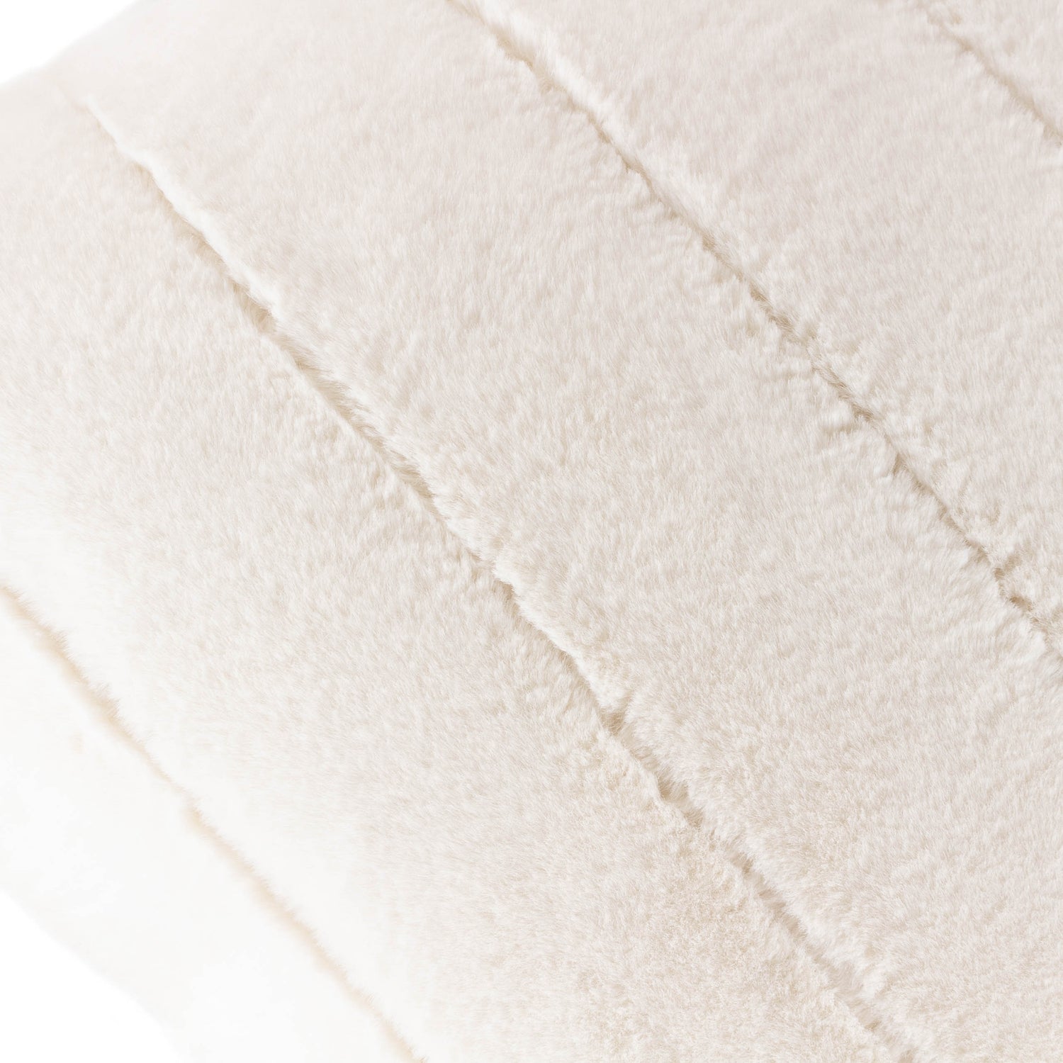 Paoletti Empress Faux Fur 55cm x 55cm Filled Cushion Cream