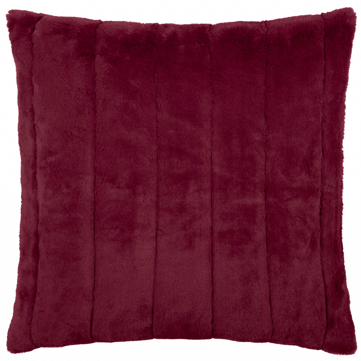 Paoletti Empress Faux Fur 55cm x 55cm Filled Cushion Ruby
