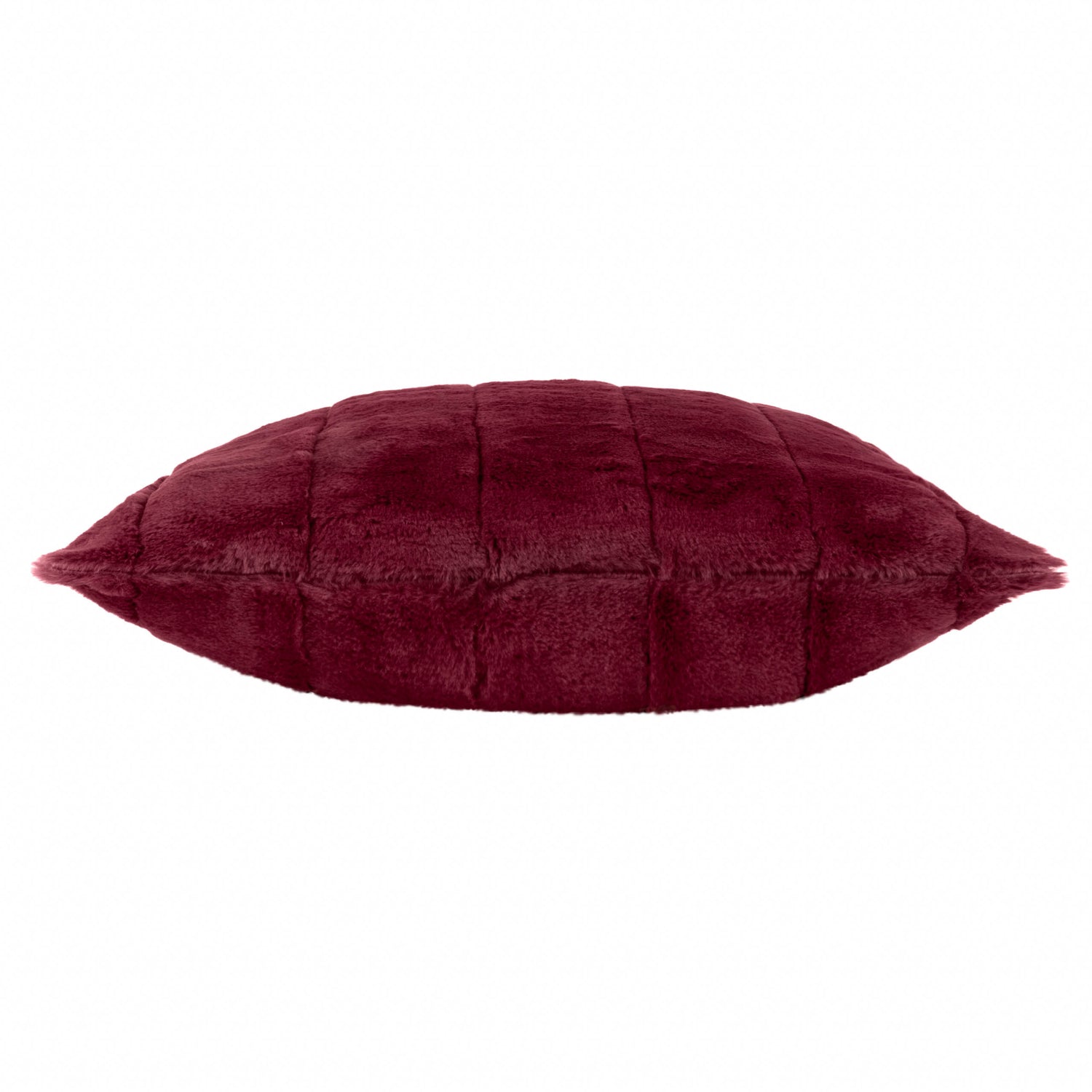 Paoletti Empress Faux Fur 55cm x 55cm Filled Cushion Ruby