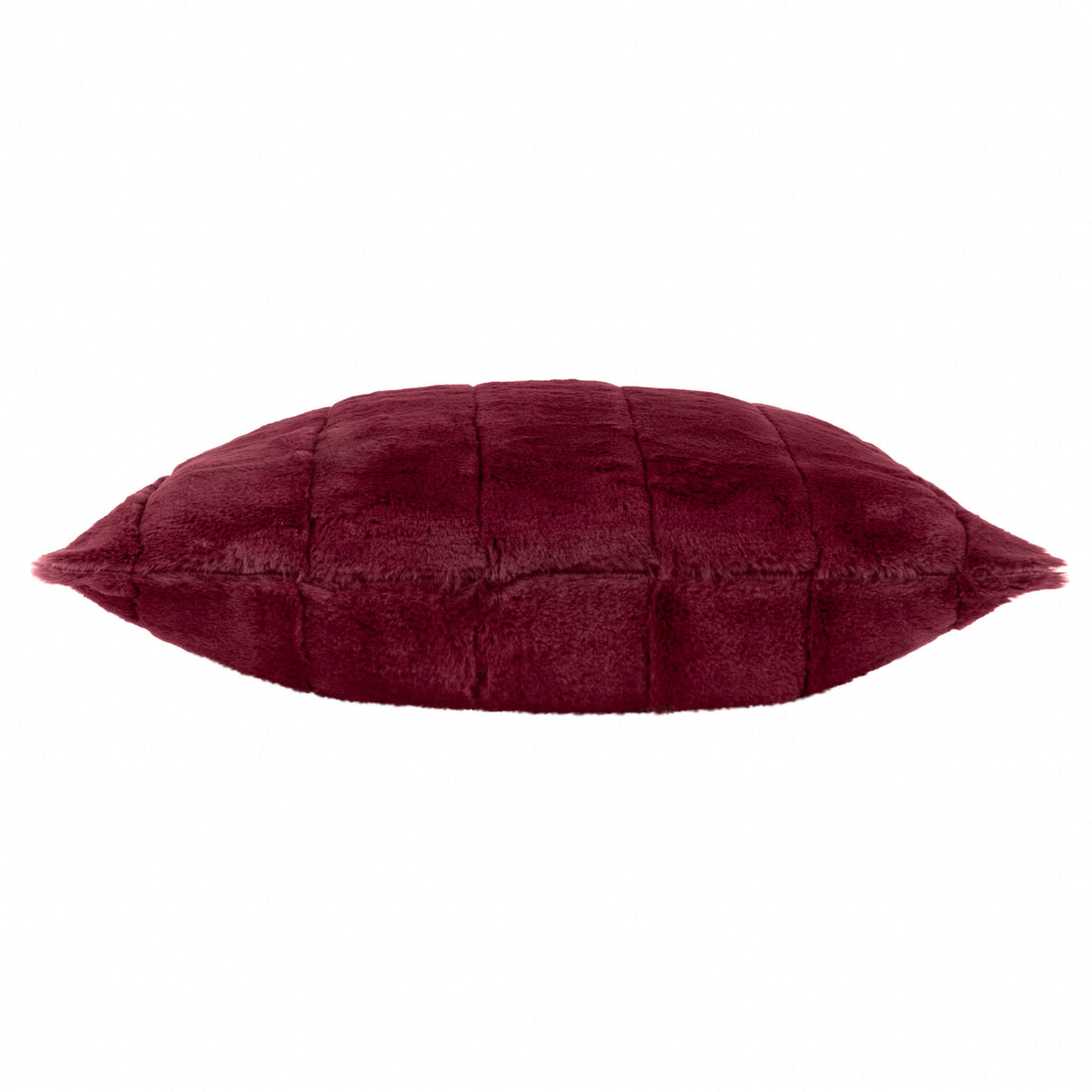 Paoletti Empress Faux Fur 55cm x 55cm Filled Cushion Ruby