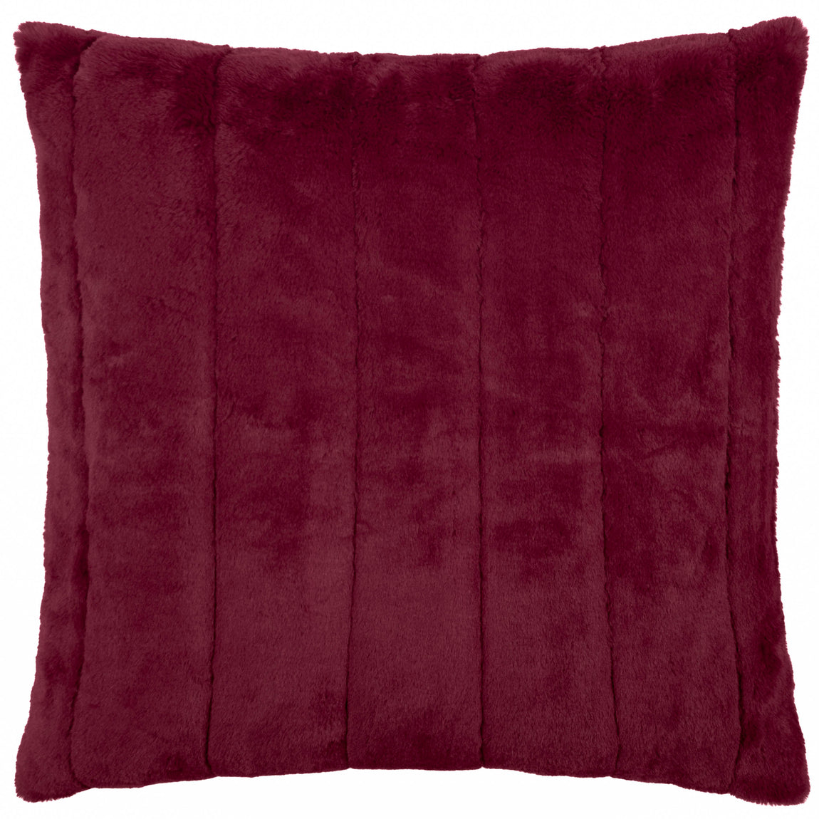 Paoletti Empress Faux Fur 55cm x 55cm Filled Cushion Ruby