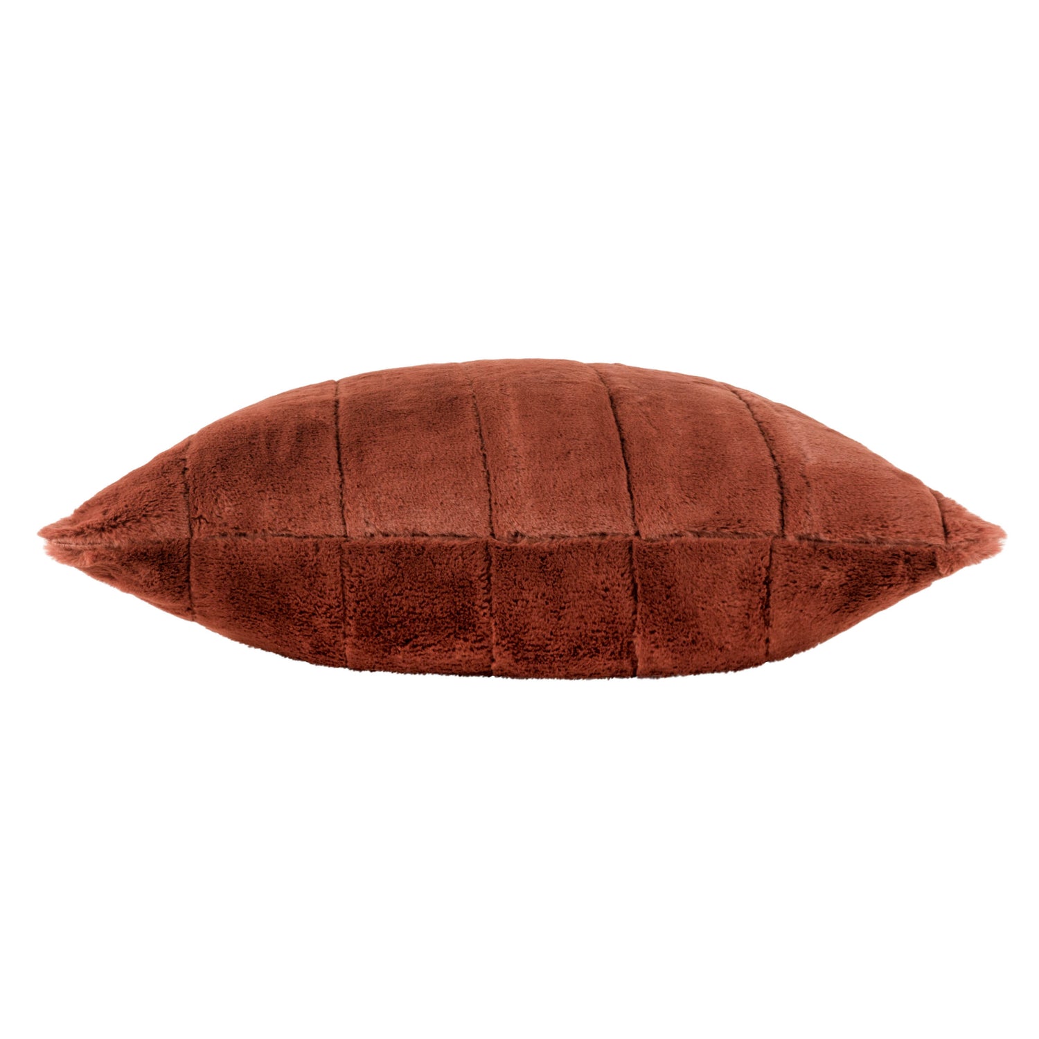 Paoletti Empress Faux Fur 55cm x 55cm Filled Cushion Rust