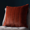 Paoletti Empress Faux Fur 55cm x 55cm Filled Cushion Rust