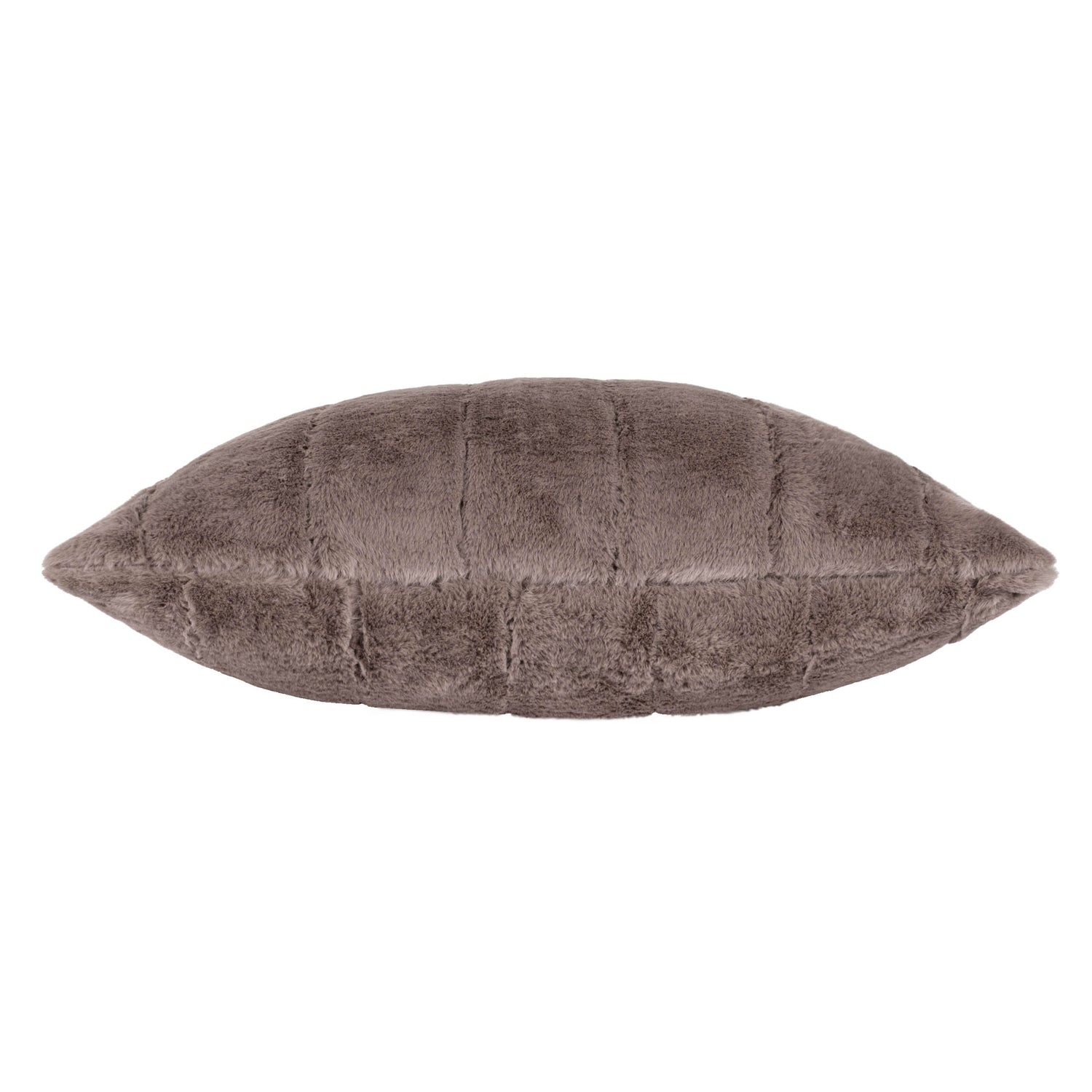 Paoletti Empress Faux Fur 55cm x 55cm Filled Cushion Taupe