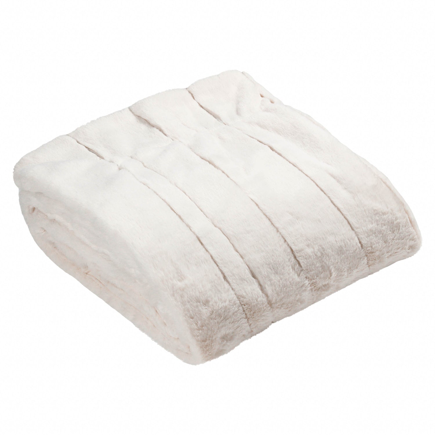 Paoletti Empress Faux Fur 130cm x 180cm Throw Cream
