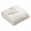 Paoletti Empress Faux Fur 130cm x 180cm Throw Cream