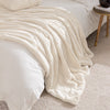Paoletti Empress Faux Fur 130cm x 180cm Throw Cream