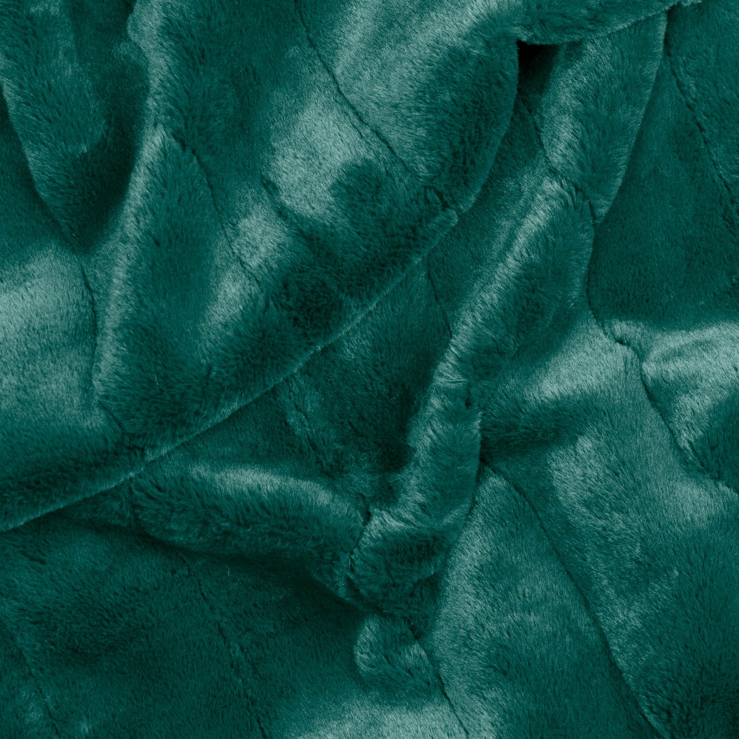 Paoletti Empress Faux Fur 130cm x 180cm Throw Emerald