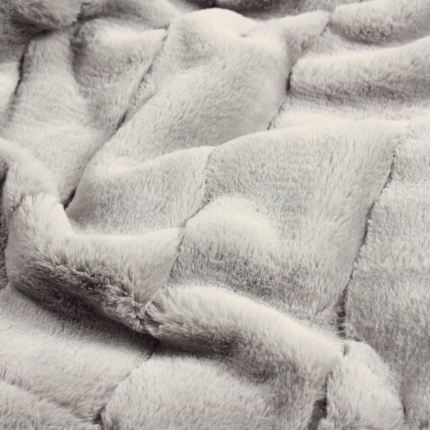 Paoletti Empress Faux Fur 130cm x 180cm Throw Grey