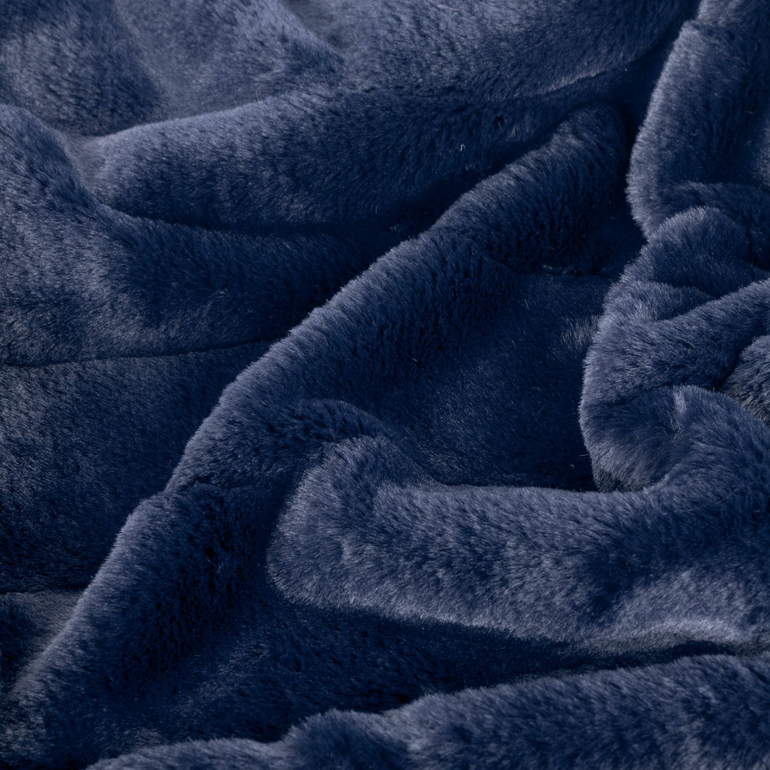 Paoletti Empress Faux Fur 130cm x 180cm Throw Navy
