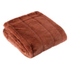 Paoletti Empress Faux Fur 130cm x 180cm Throw Rust