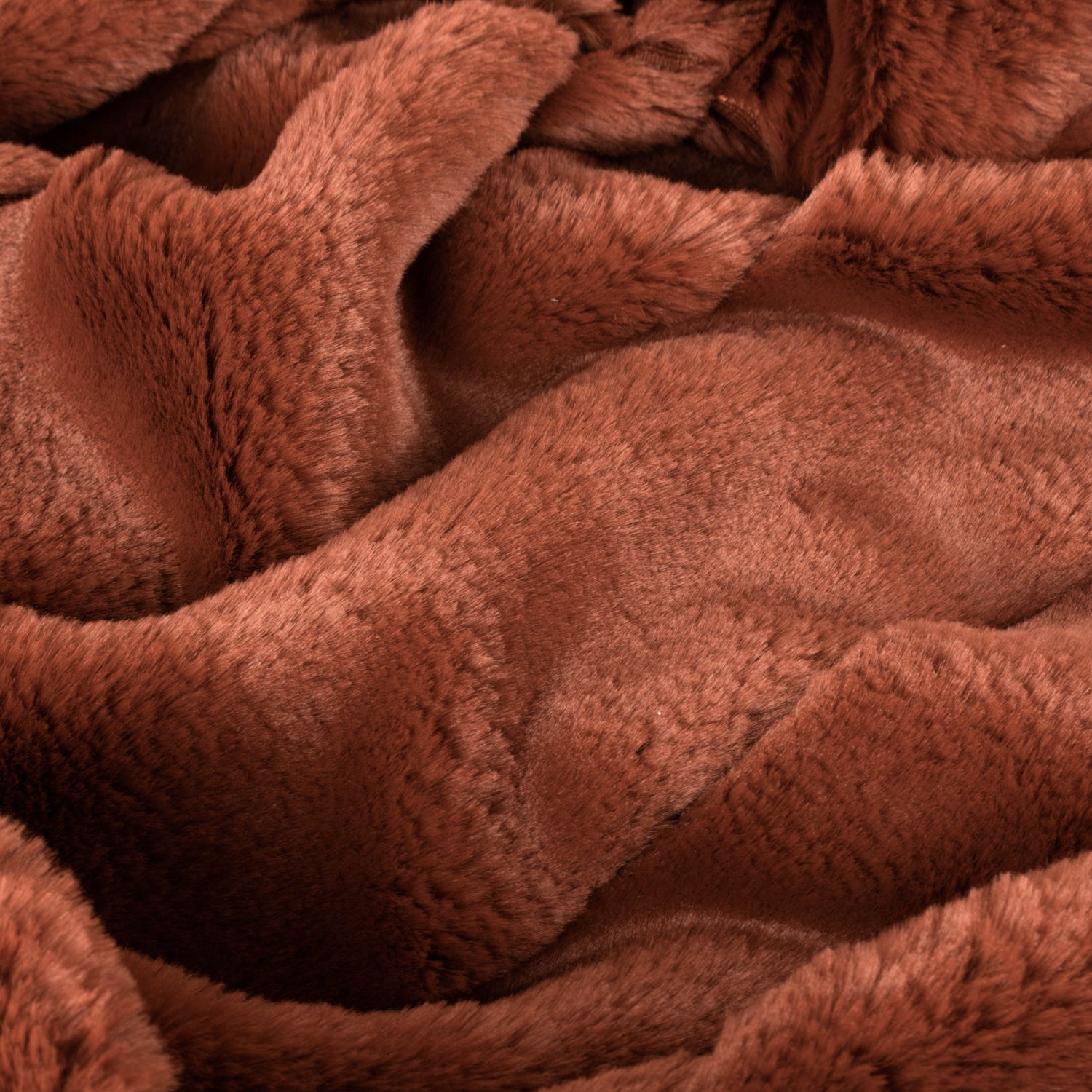 Paoletti Empress Faux Fur 130cm x 180cm Throw Rust