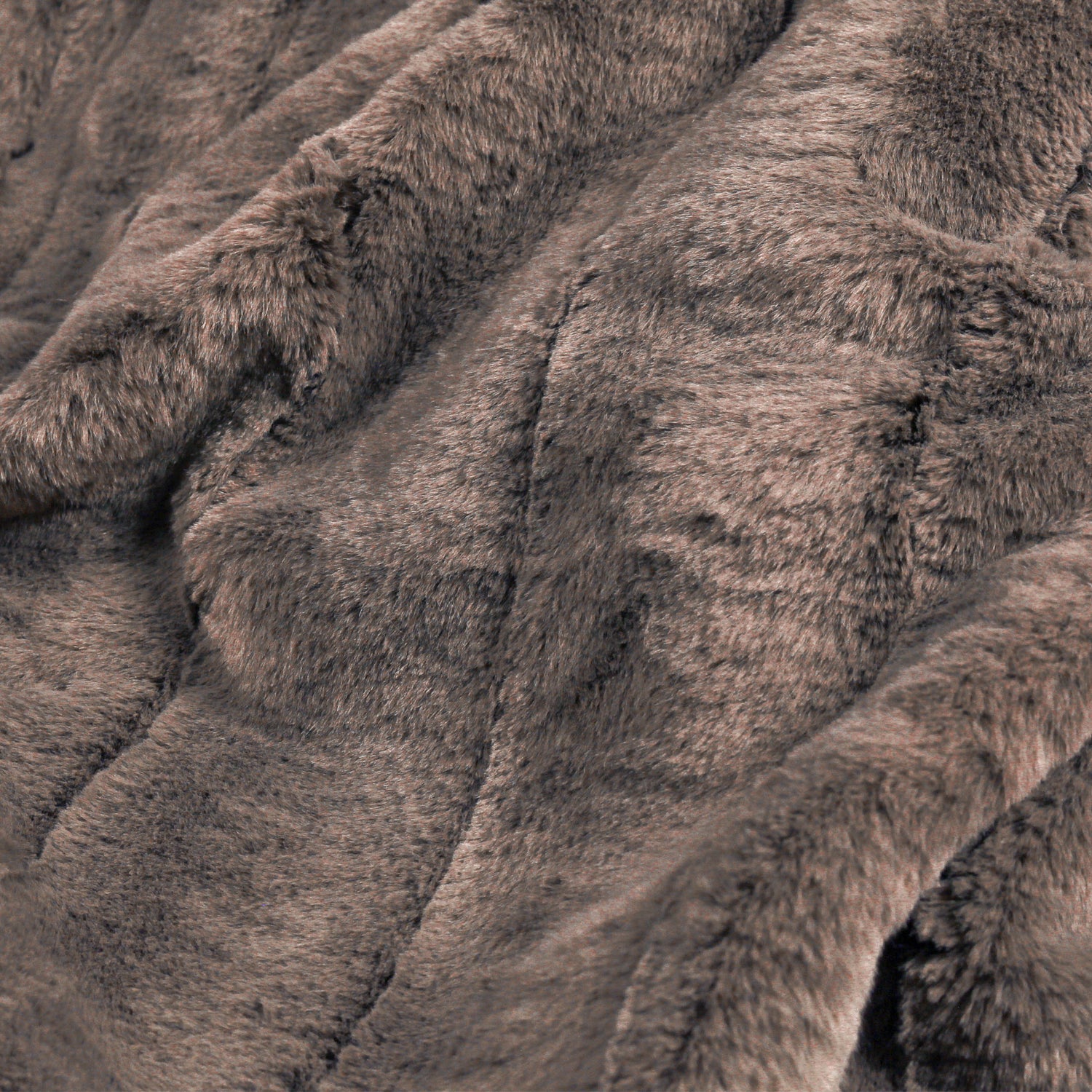 Paoletti Empress Faux Fur 130cm x 180cm Throw Taupe